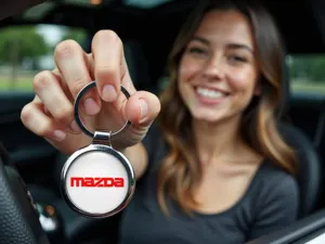 Mazda Llavero Personalizado Foto Domed Estilo